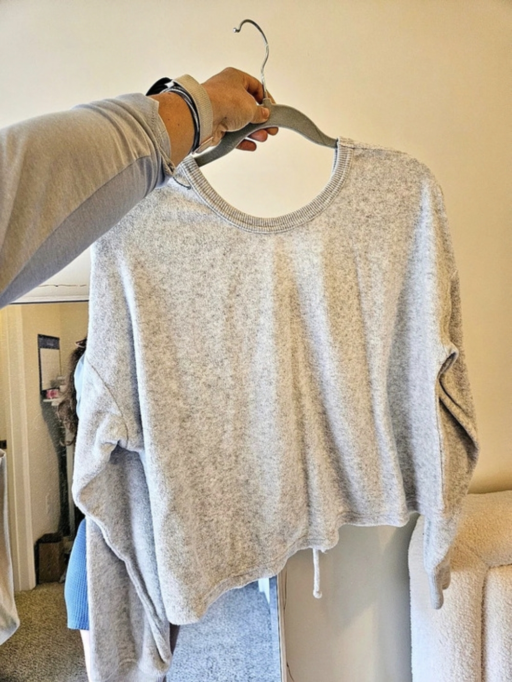 Arie Gray Pullover Top